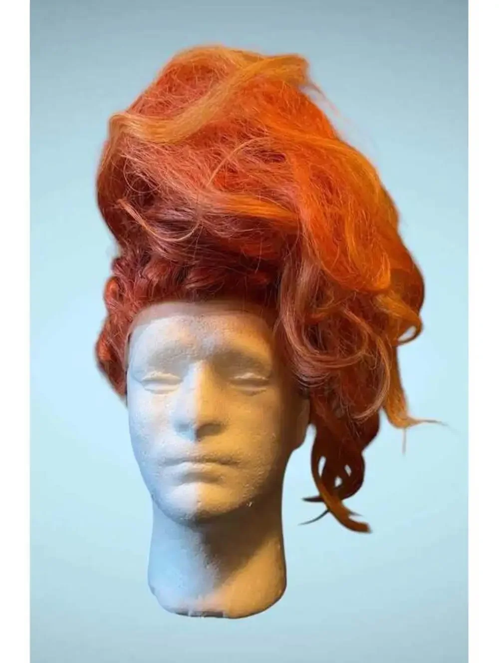 Stylized Orange and Red Lace Front Wig